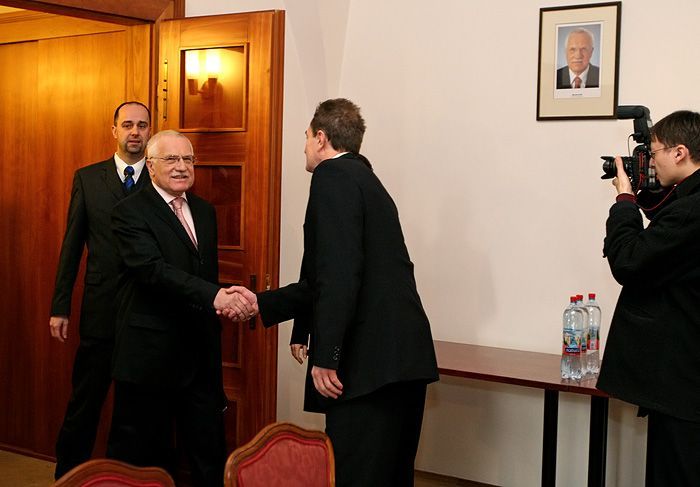 Václav Klaus u nezávislých senátorů