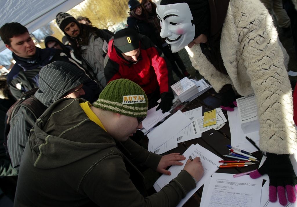 protest pirátské strany