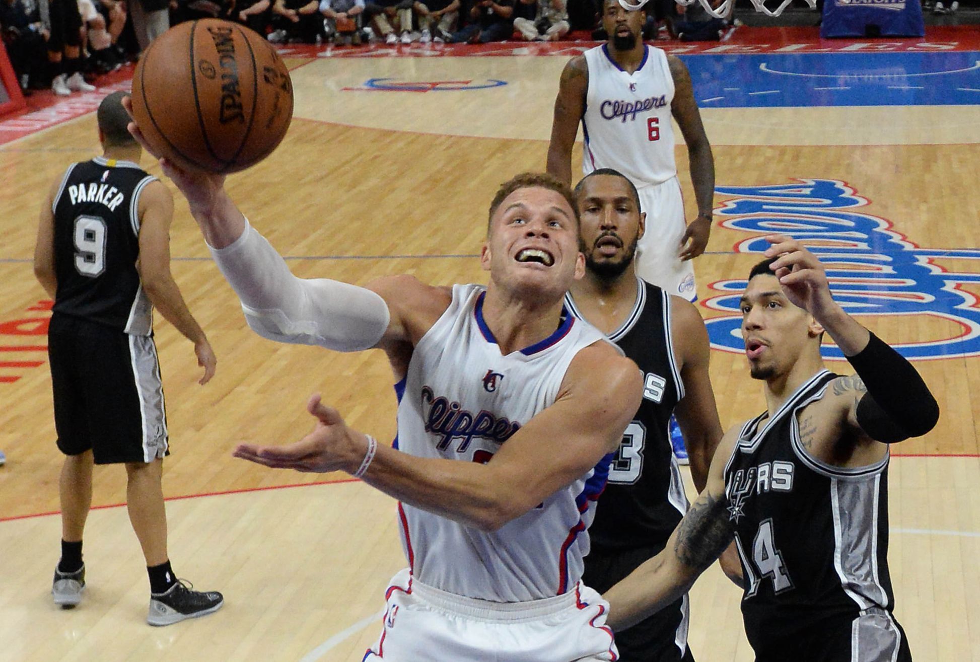 NBA: Playoffs-San Antonio Spurs at Los Angeles Clippers (Griffin, Green)