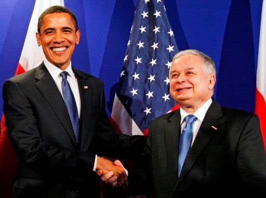 Lech Kaczyński a Barack Obama