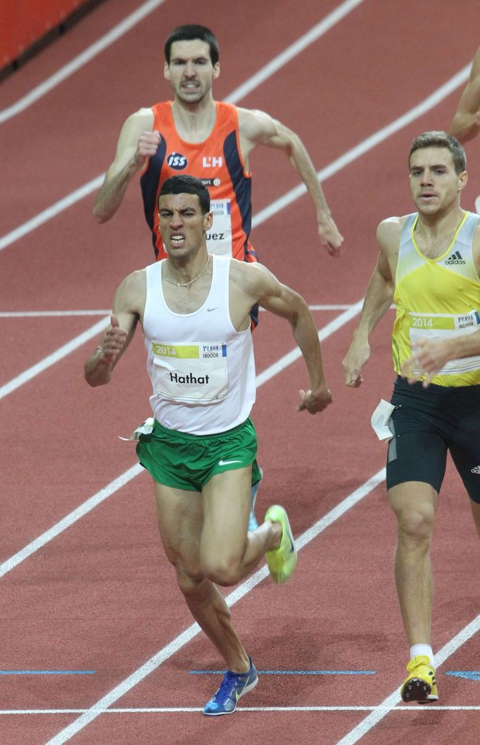 Praha Indoor 2014: Yassine Hathat (800, běh B)