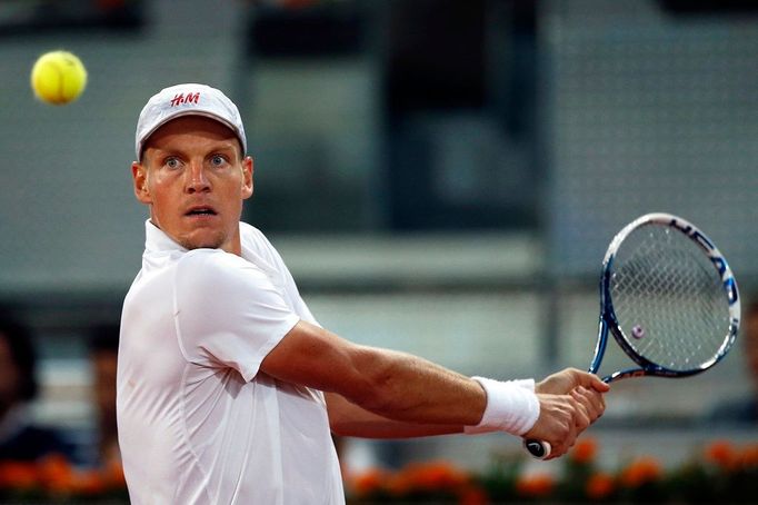 Tomáš Berdych na tenisovém turnaji v Madridu.