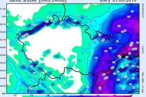 Jak šel déšť v předpovědích meteorologů