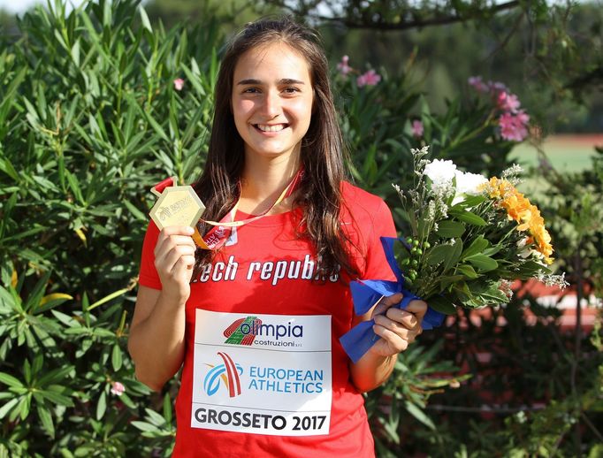 Nikol Tabačková na atletickém ME juniorů 2017 v Grossetu