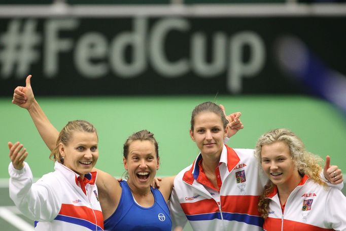 Fed Cup 2017: Barbora Strýcová, Karolína Plíšková, Kateřina Siniaková, Lucie Šafářová