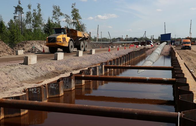 A view shows the construction site of the Nord Stream 2 gas pipeline, near the town of Kingisepp, Leningrad region, Russia, June 5, 2019. REUTERS/Anton Vaganov