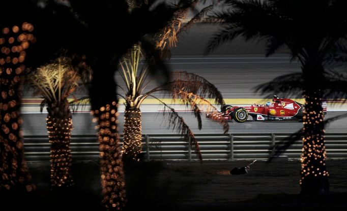 Ferrari Formula One driver Fernando Alonso of Spain drives during the Bahrain F1 Grand Prix at the Bahrain International Circuit (BIC) in Sakhir, south of Manama April 6,