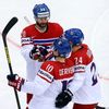 Kindl of the Czech Republic celebrates his goal against Denmark during the third period of their men's ice hockey World Championship Group A game at Chizhovka Arena in Minsk