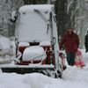 Sněhové závěje v Rakousku