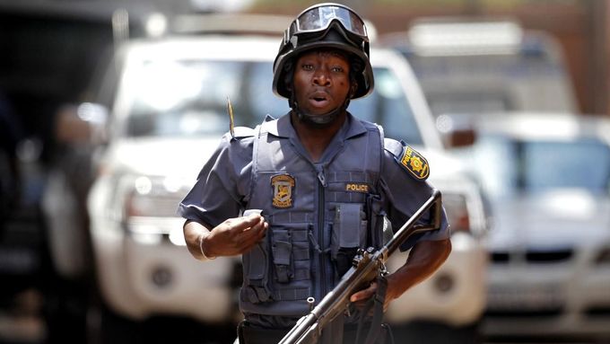 Jihoafrická policie. Ilustrační foto.