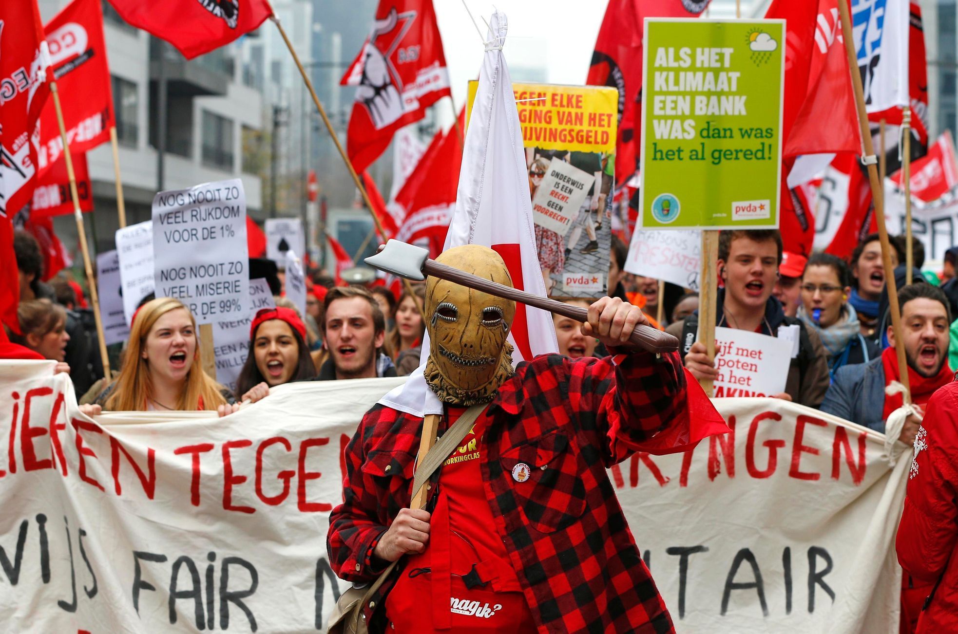 Belgie - Brusel - demonstrace