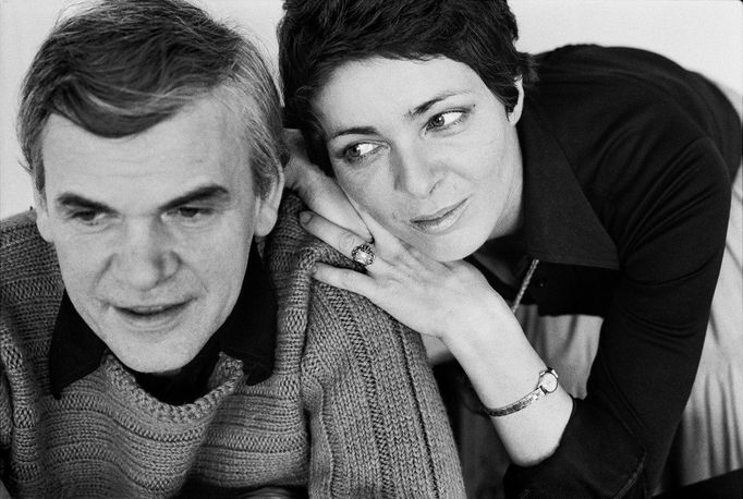 Milan Kundera a Věra Kunderová.