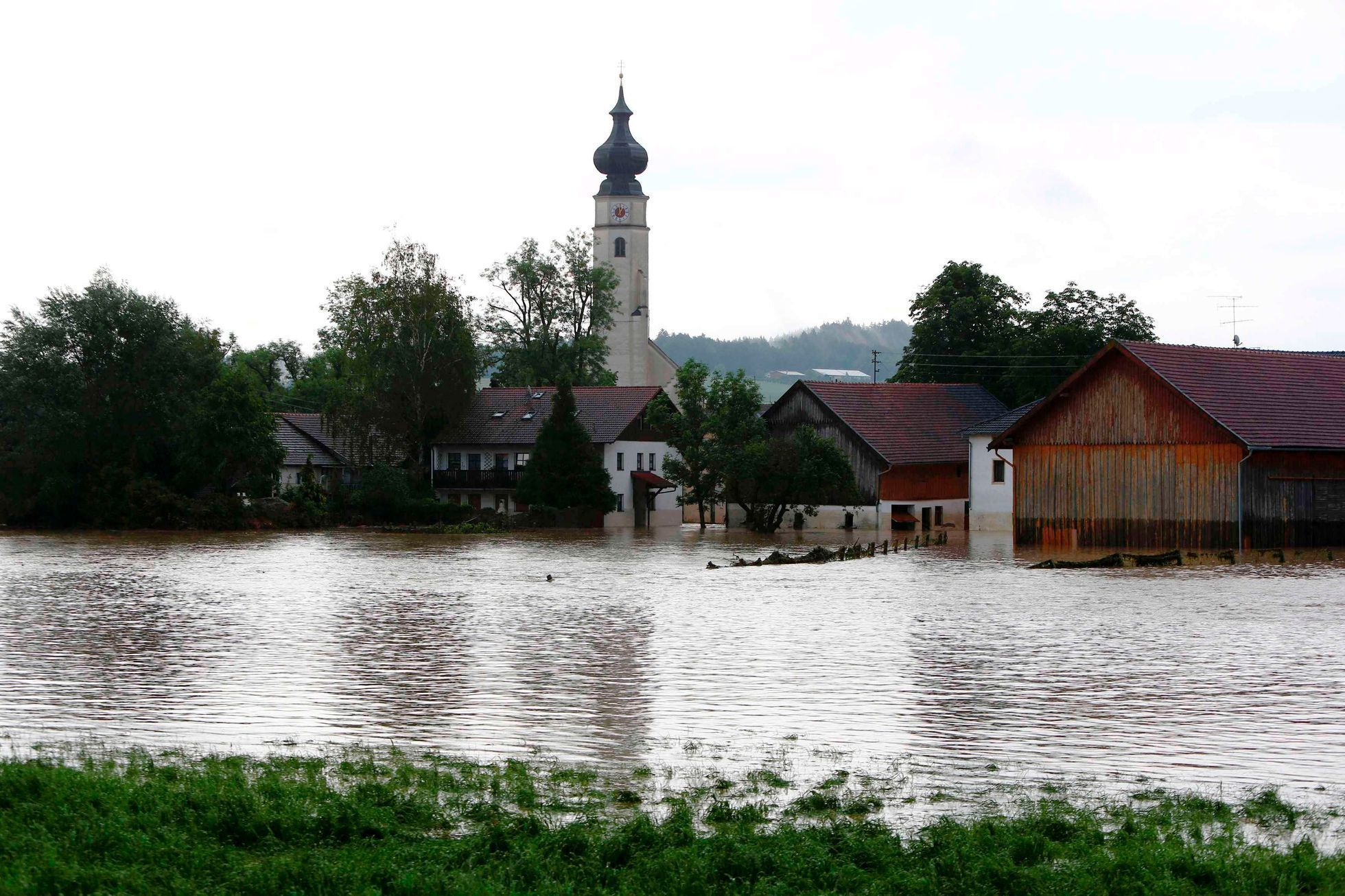 Záplavy v Německu, Triffern, Bavorsko
