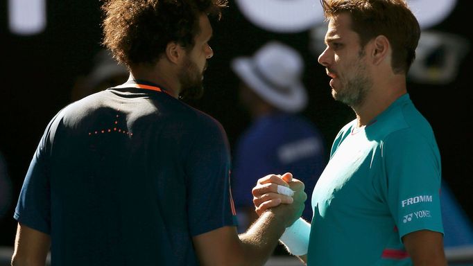 Jo-Wilfiried Tsonga a Stan Wawrinka na Australian Open 2017