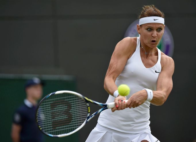 Lucie Šafářová ve čtvrtfinále Wimbledonu 2014