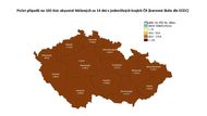 Počty případů vývoje nákazy v jednotlivých krajích za posledních 14 dnů (k 26. říjnu).