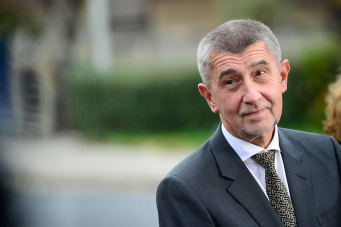 Andrej Babiš při návštěvě Lán v říjnu 2017.