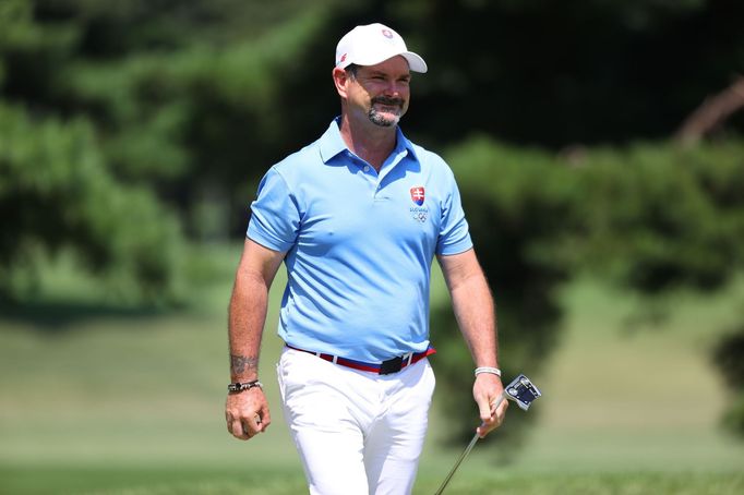 Rory Sabbatini ze Slovenka během olympijského golfového turnaje v Tokiu.