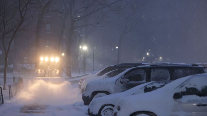Sněhová bouře v New Yorku, 29. 1. 2022