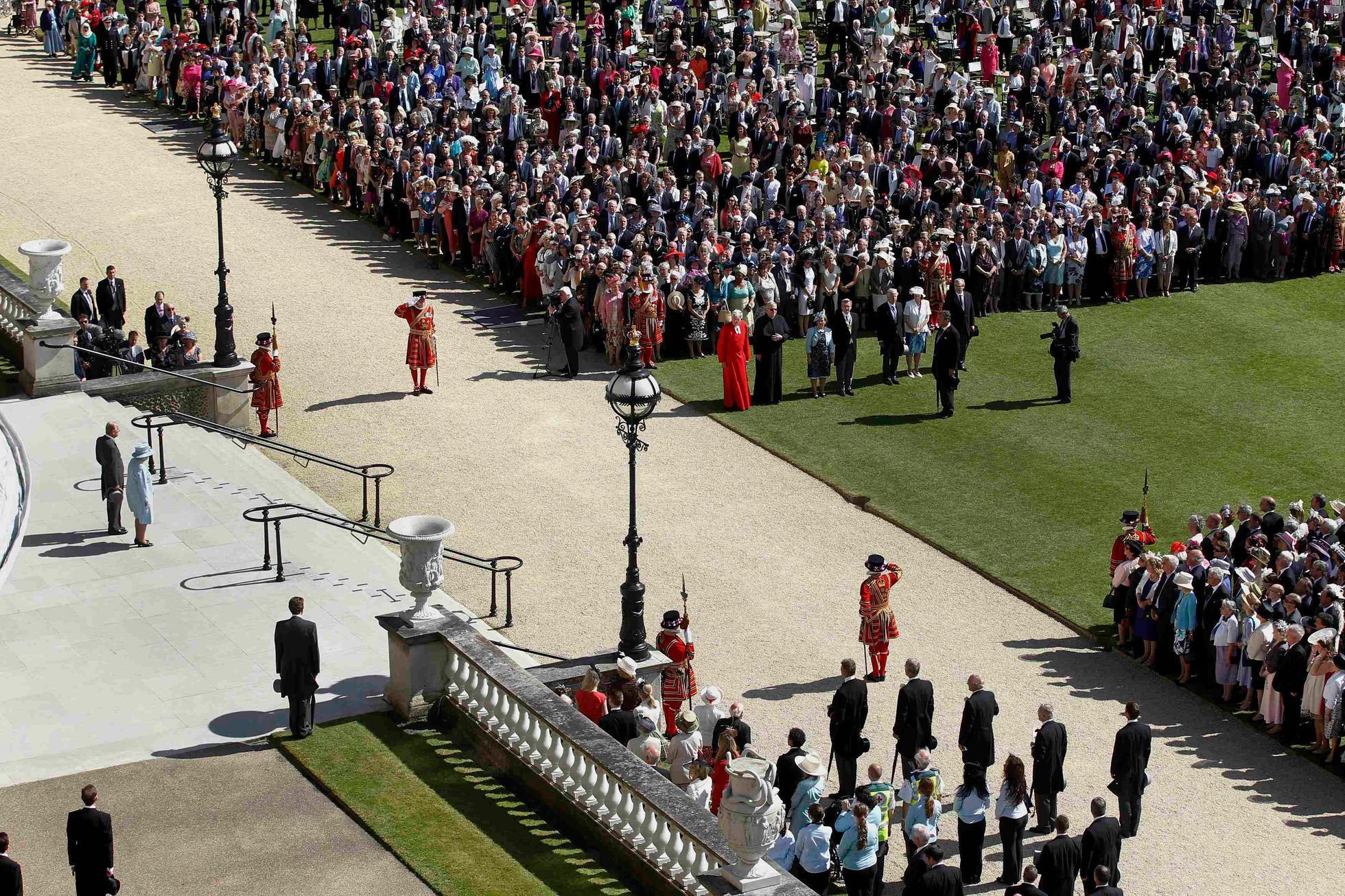 Garden párty u Buckinghamského paláce v Londýně