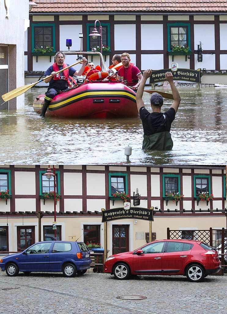 Srovnání / Německo / Povodně / Bad Schandau / 5.6.