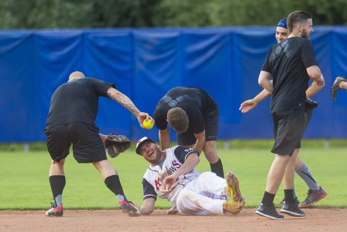 Arrows Ostrava - HC Vítkovice, baseballová exibice 2016