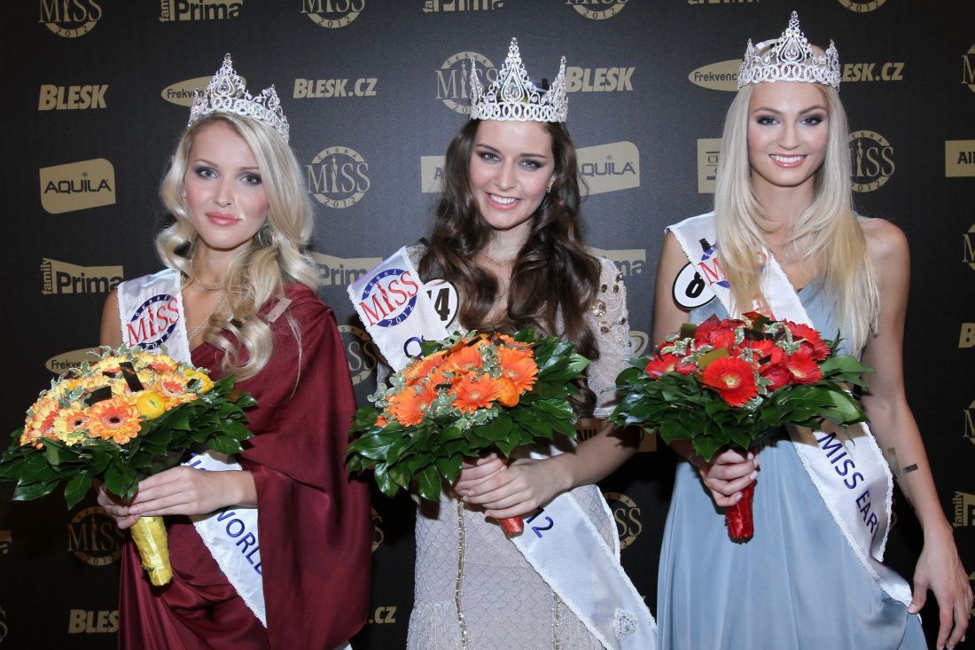 Česká Miss 2012 - Linda Bartošová, Tereza Chlebovská a Tereza Fajksová