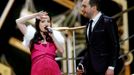 Electro Velvet representing United Kingdom perform during a dress rehearsal for the upcoming 60th annual Eurovision Song Contest In Vienna