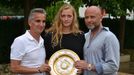 Jozef Ivanko, Petra Kvitová a David Kotyza po Wimbledonu 2011