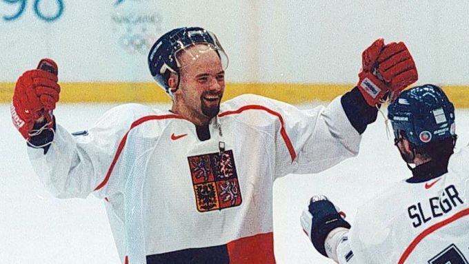 Vedoucí český gól v semifinále ZOH 1998 proti Kanadě vstřelil Jiří Šlégr