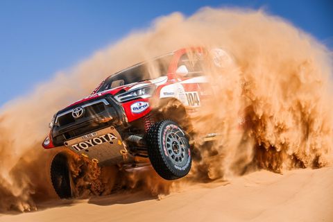 Giniel de Villiers (Toyota) v 3. etapě Rallye Dakar 2021