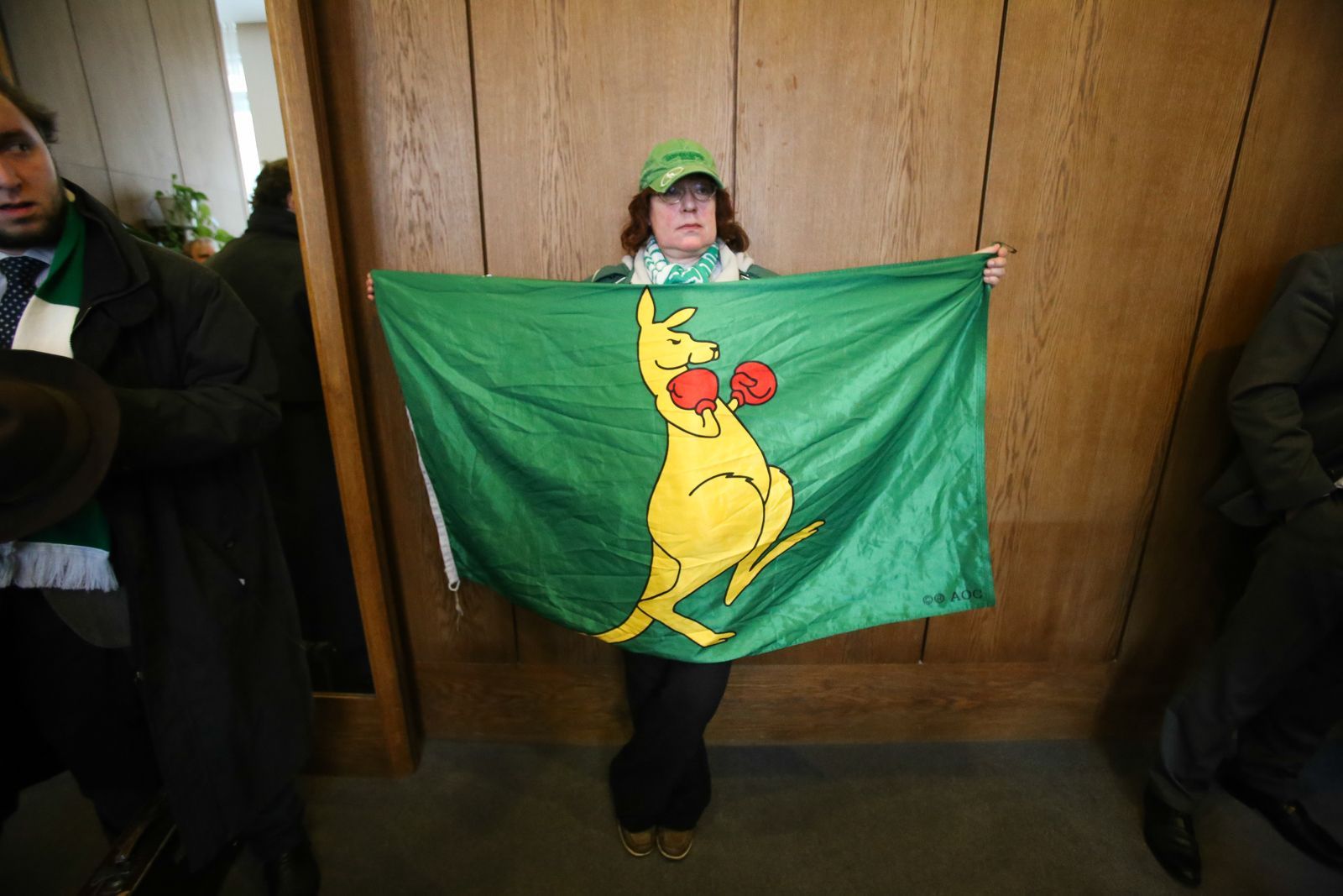 Demonstrace fanoušků Bohemians na pražském magistrátu