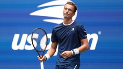 Jiří Lehečka  ve čtvrtfinále US Open proti Carlosi Alcarazovi