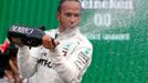 Formula One F1 - Mexican Grand Prix - Hermanos Rodriguez Circuit, Mexico City, Mexico - October 27, 2019  Mercedes' Lewis Hamilton celebrates after winning the race  REUT