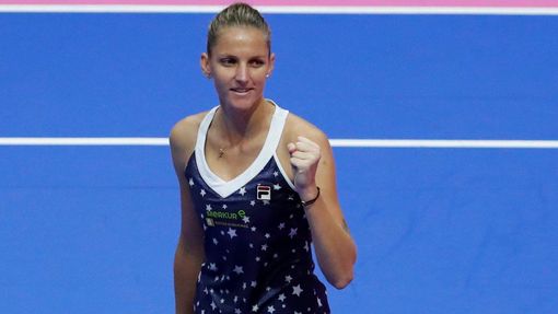 Karolína Plíšková ve finále turnaje v Tokiu.