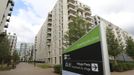 A sign is seen in the Countryside zone of the Olympic Village built for the London 2012 Olympic Games in Stratford, east London on June 29, 2012. The village will accomodate up to 16,000 athletes and officials from more than 200 nations. Picture taken June 29, 2012.REUTERS/Olivia Harris (BRITAIN - Tags: BUSINESS CONSTRUCTION CITYSPACE SPORT OLYMPICS) Published: Čer. 30, 2012, 12:29 odp.