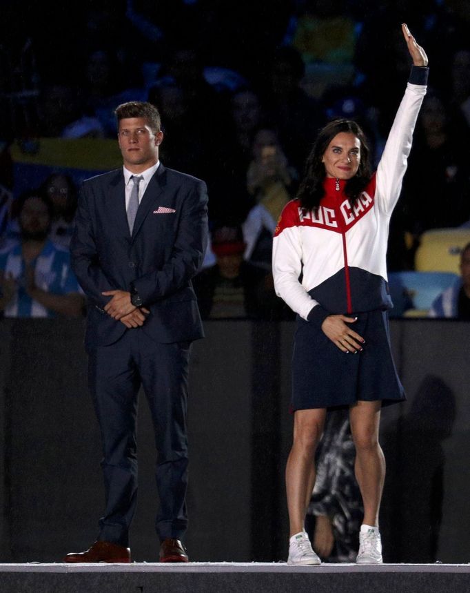 OH 2016 - závěrečný ceremoniál: Jelena Isinbajevová