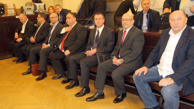 Michal Toběrný obžalovaný v kauze svého exšéfa Vladimíra Dbalého u soudu.