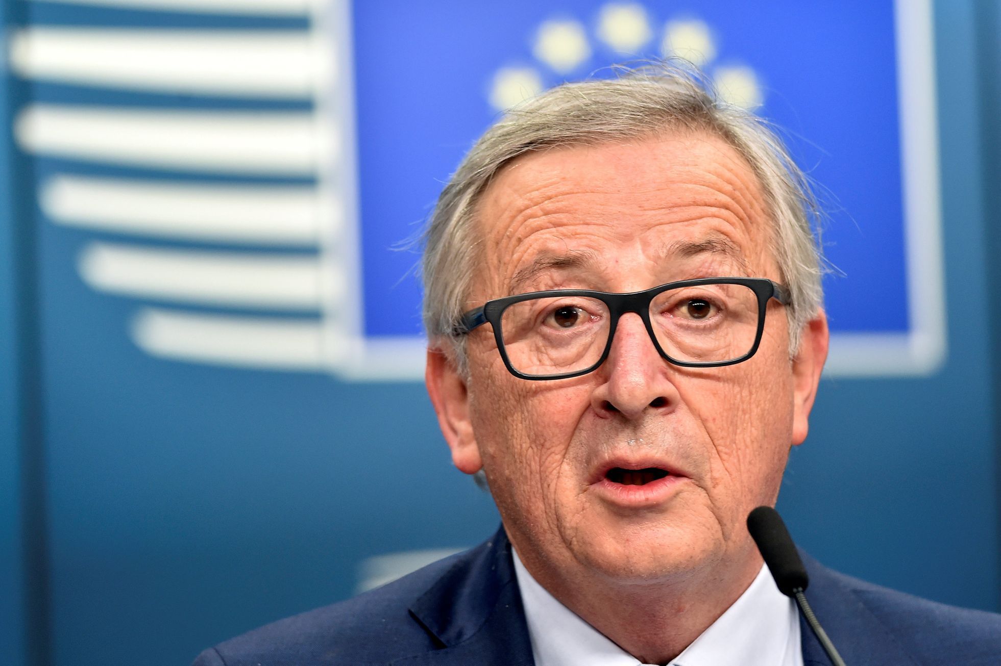 Předseda Evropské komise Jean-Claude Juncker na summitu EU v Bruselu.