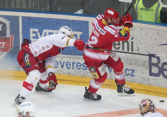 Utkání hokejové extraligy Slavia vs. Třinec (Orsava)