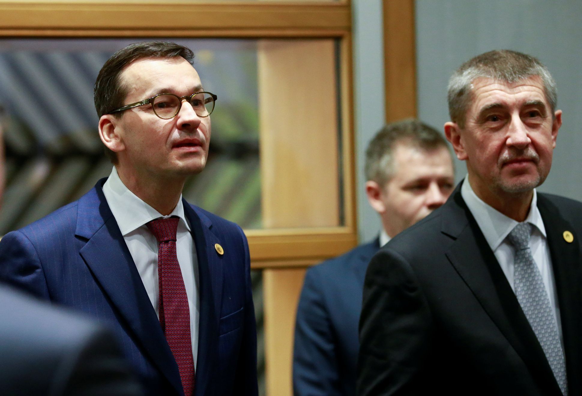 Andrej Babiš a Mateusz Morawiecki v Bruselu