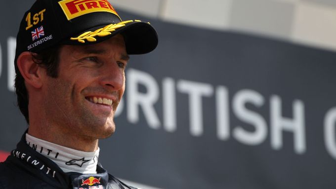 Mark Webber má Silverstone rád. Letos a předloni vyhrál, loni získal pole posiiton.