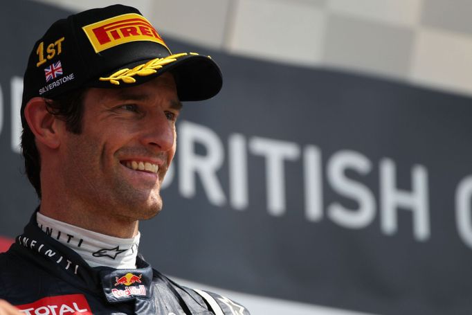 Mark Webber má Silverstone rád. Letos a předloni vyhrál, loni získal pole posiiton.