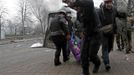 Anti-government protesters carry an injured man on a stretcher in Independence Square in Kiev February 20, 2014. Ukrainian protesters seized back Kiev's Independence Squa