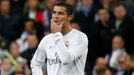 Football - Real Madrid v Barcelona - Liga BBVA - Santiago Bernabeu - 21/11/15 Real Madrid's Cristiano Ronaldo looks dejected after Barcelona's Andres Iniesta (not picture