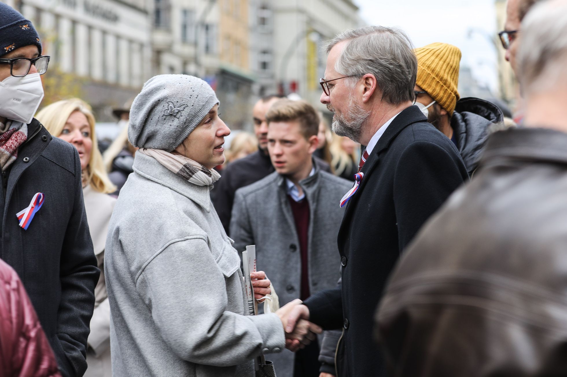 17. listopad 2021, státní svátek, Sametová revoluce, 17. 11. 2021, Národní třída, Hlávkova kolej