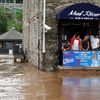 Následky hurikánu Irene na dolním Manhattanu