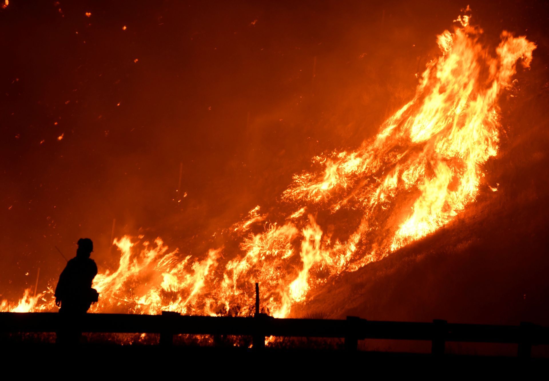Požáry v Los Angeles v Kalifornii