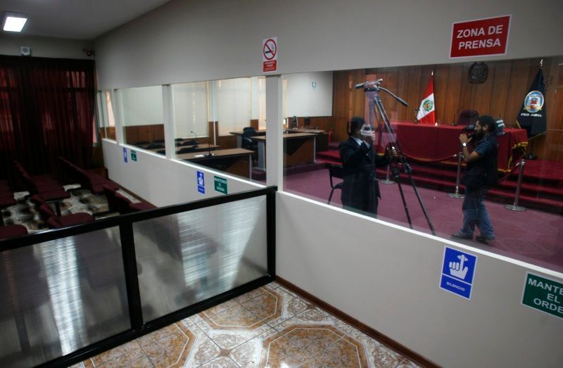 Soudní síň, kde byl souzen Alberto Fujimori