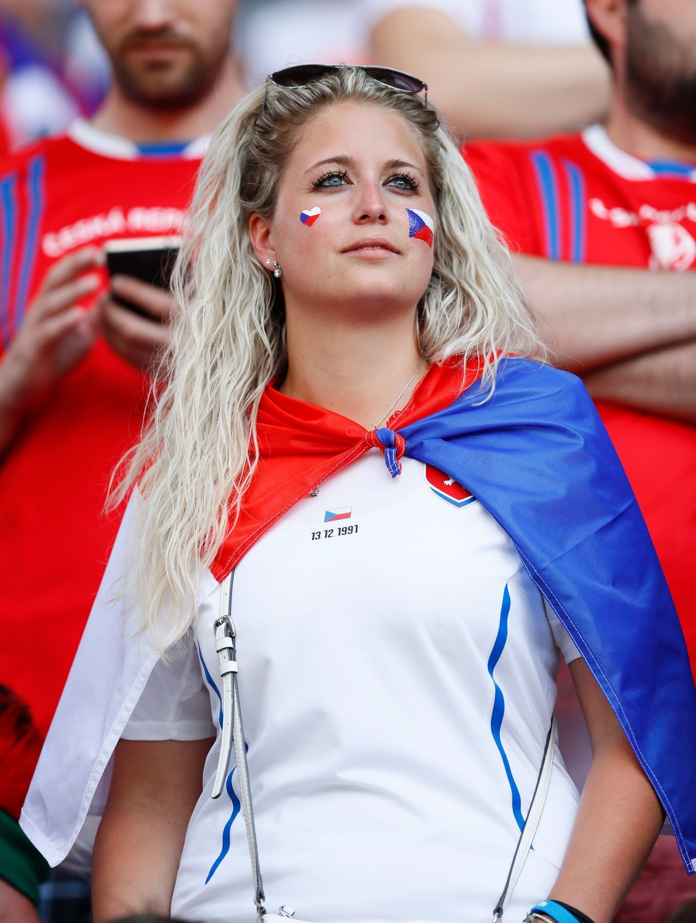 Euro 2016, Česko-Chorvatsko: česká fanynka